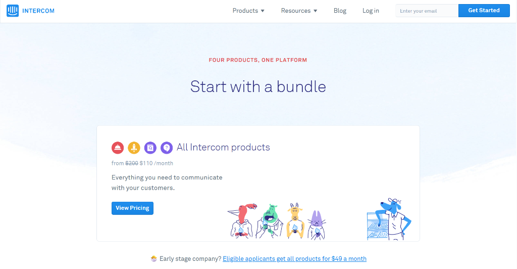 The Bundle Era - Intercom has always used bundling as a core lever ('Start with a bundle'), initi