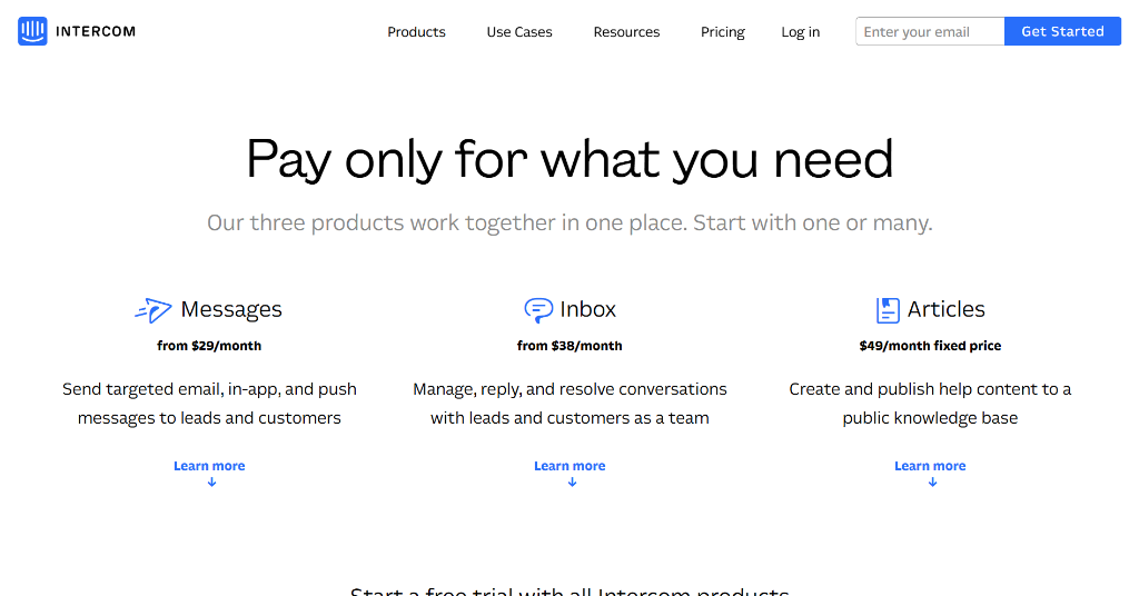 Modular Unbundling - Shifted to unbundled 'a la carte' pricing for Messages, Inbox, and Articles to a